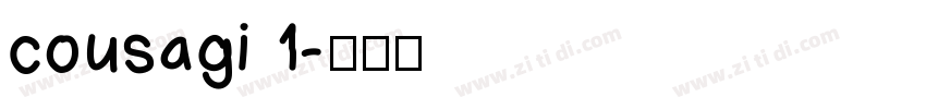 cousagi 1字体转换